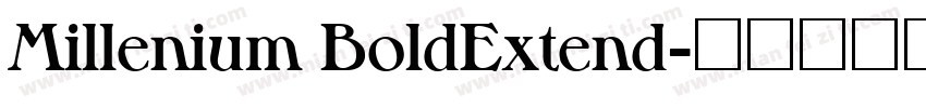 Millenium BoldExtend字体转换